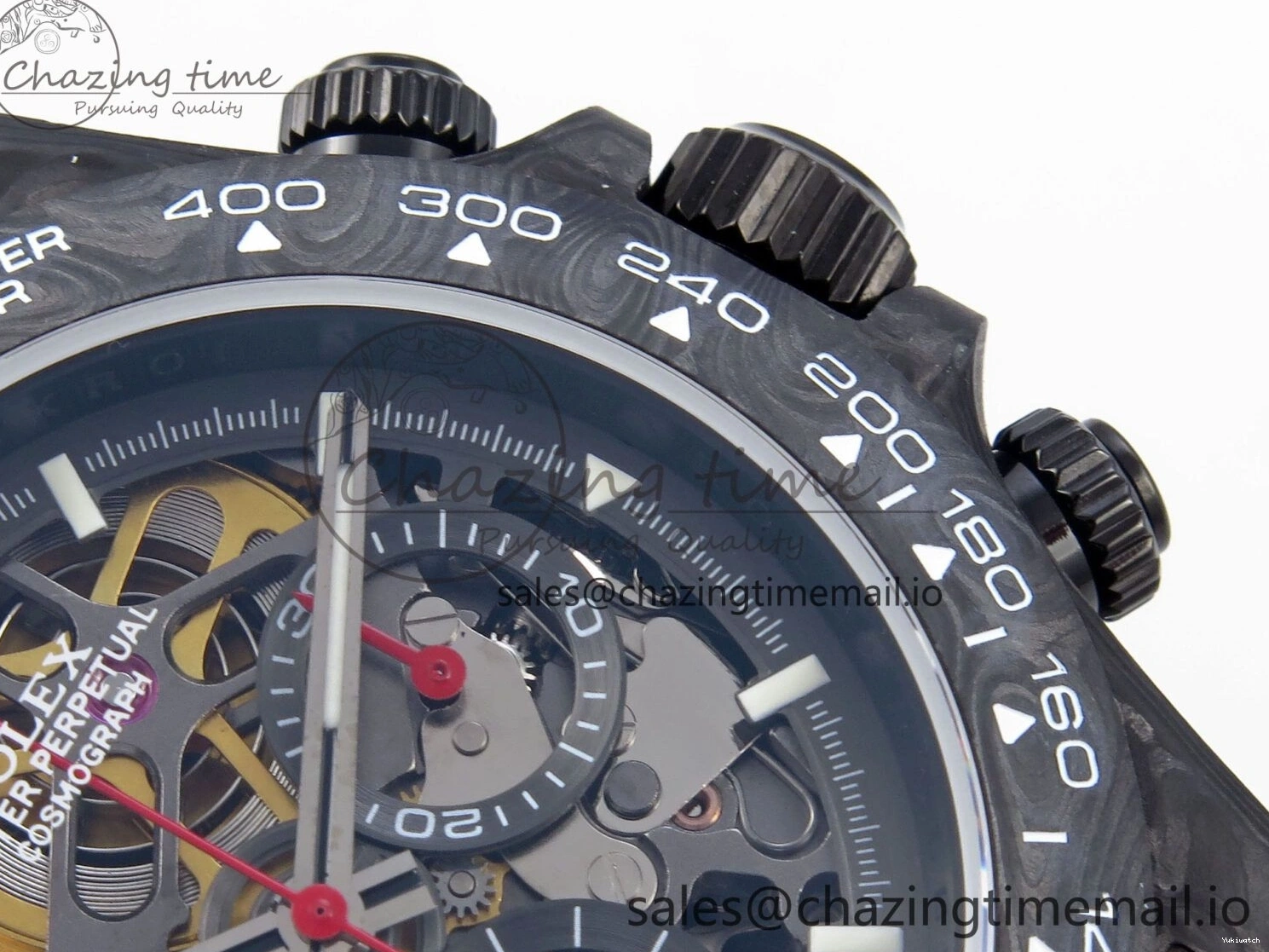 Best 40mm N6F Skeleton Black DD4801 Daytona Dial Gray Diw 1:1 Strap Edition Nylon 1126